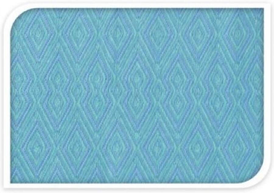 Home & Styling Buitentapijt Vloerkleed 70x180cm Blauw Ruit