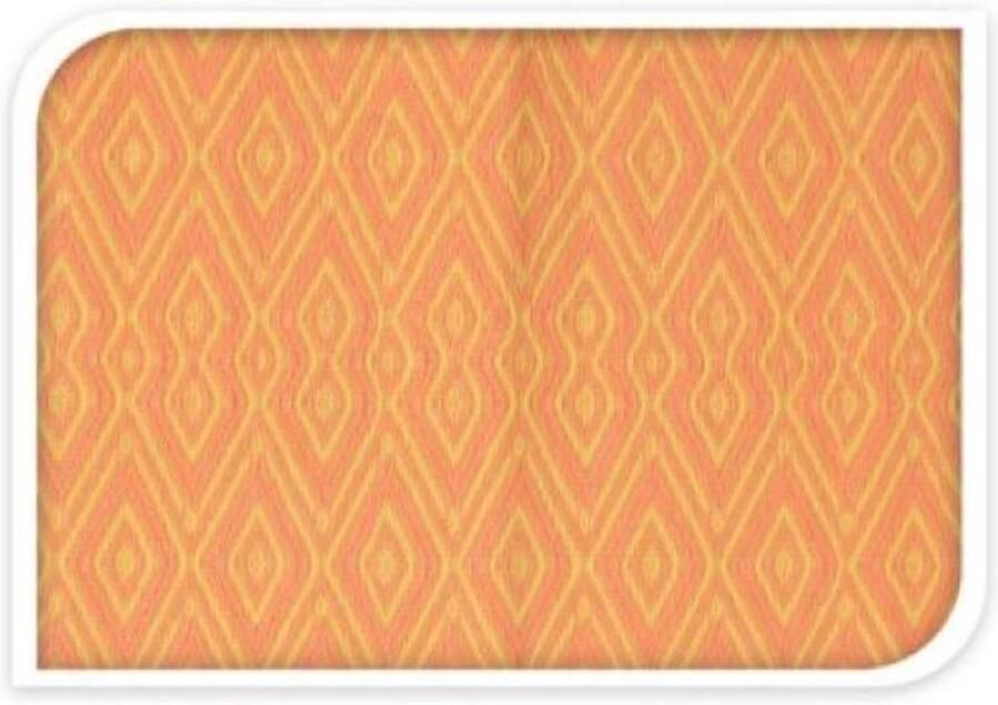 Home & Styling Buitentapijt Vloerkleed 70x180cm Oranje Ruit