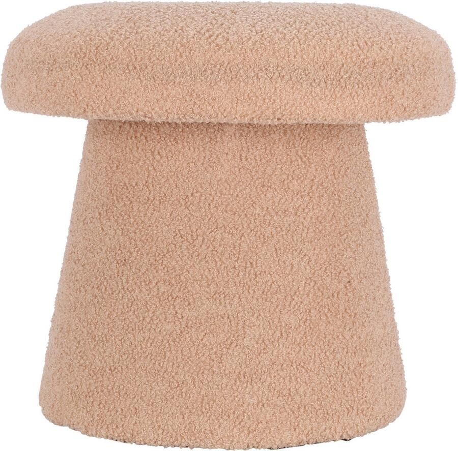 Home & Styling Teddy Paddenstoel Poef Ø38xH43cm Beige