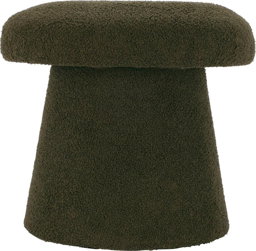 Home & Styling Teddy Paddenstoel Poef Ø38xH43cm Olijfgroen