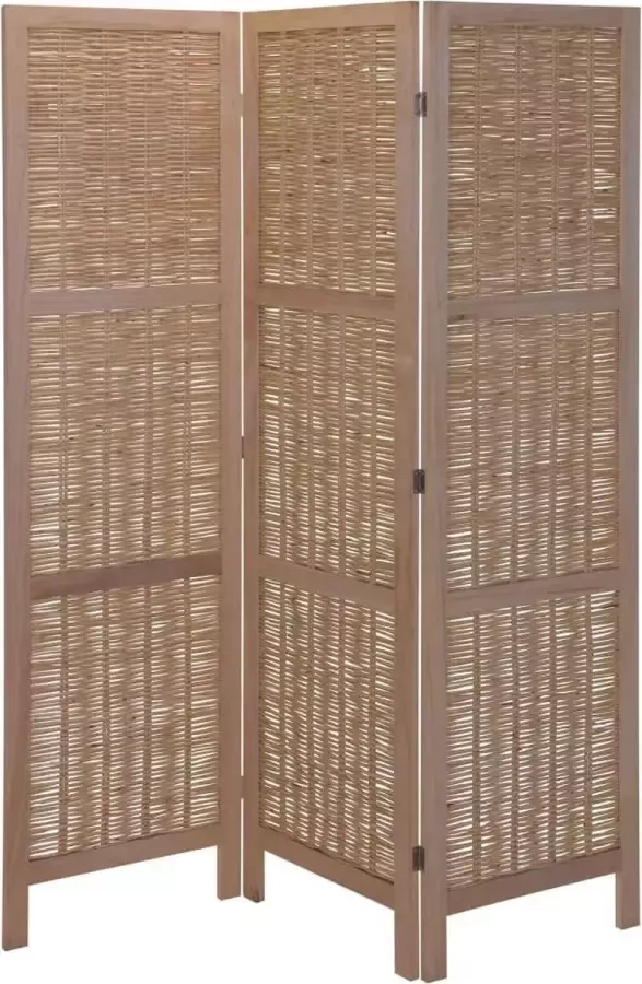 Home&Styling Kamerscherm hout en wilgen lichtbruin