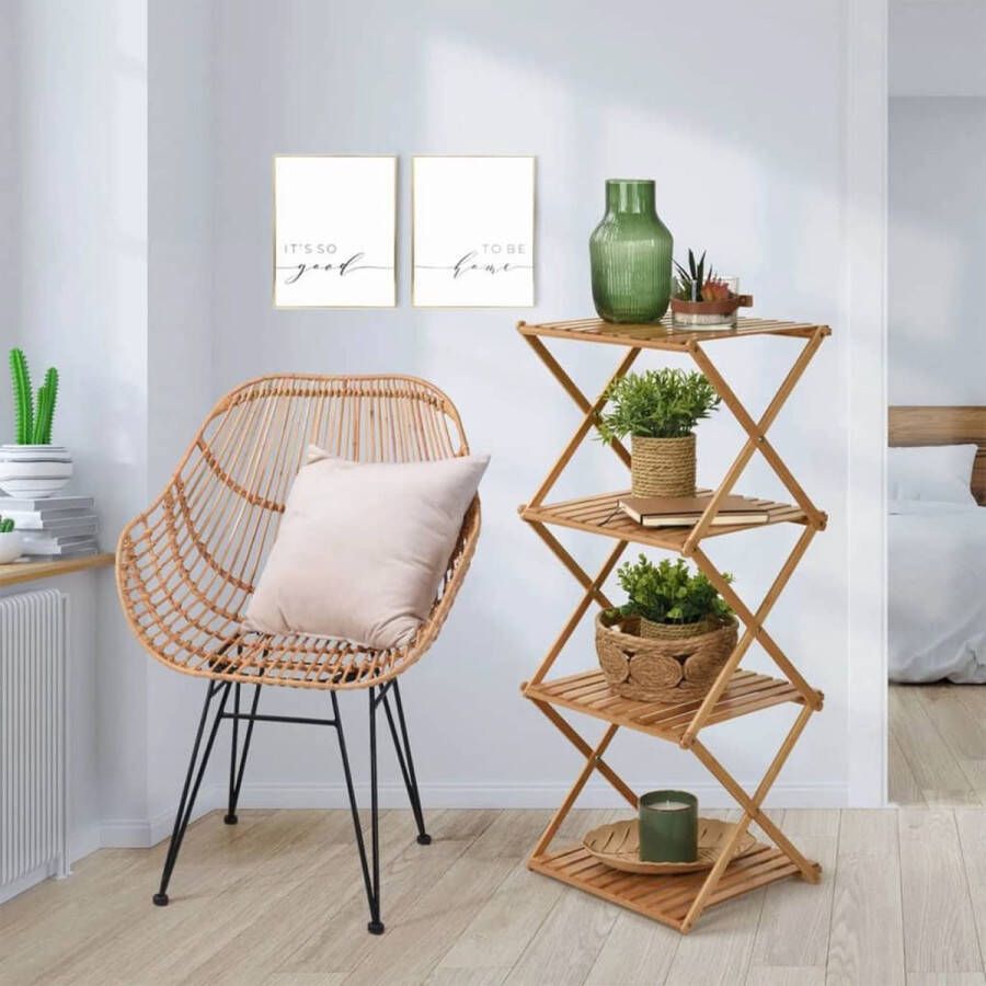 Home&Styling -Rek-inklapbaar-4-laags-bamboe