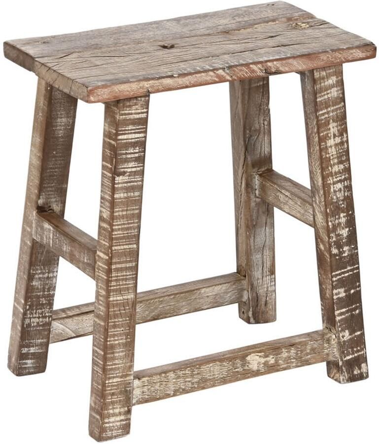 Home ESPRIT Bijzettafel Wit Bruin 45 x 25 x 51 cm