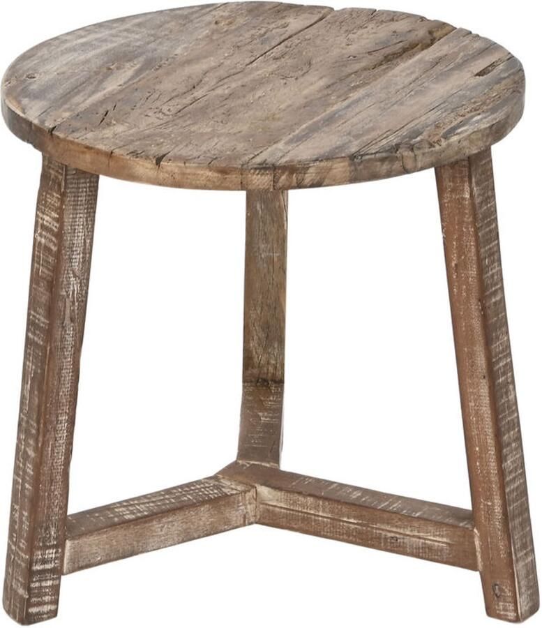 Home ESPRIT Bijzettafel Wit Bruin 45 x 45 x 45 cm