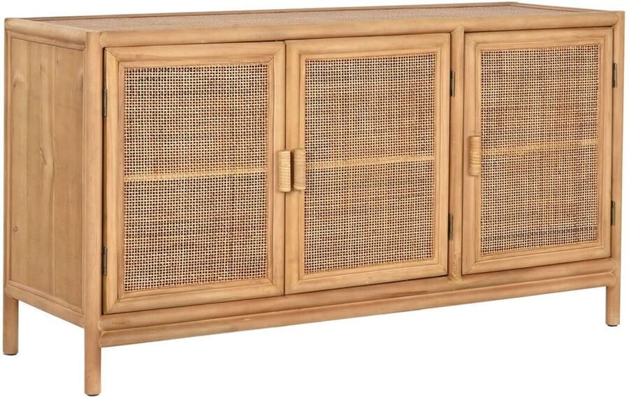 Home ESPRIT Dressoir Lichtbruin Rotan Spar 120 x 40 x 65 cm