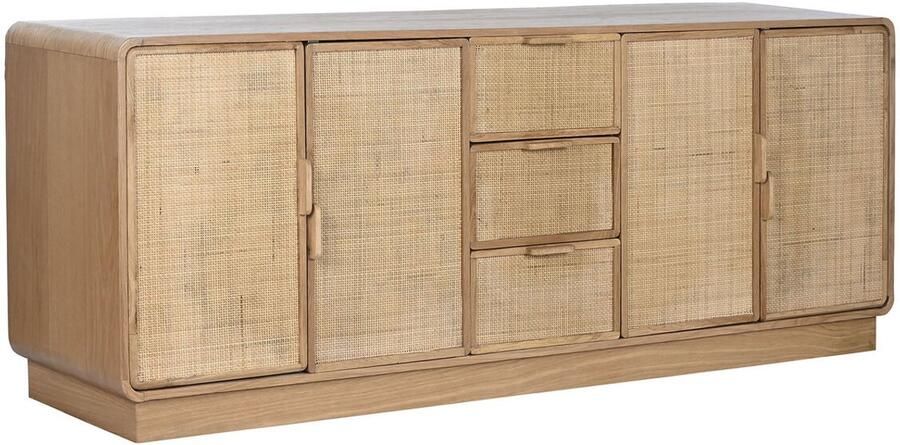Home ESPRIT Dressoir Natuurlijk Rotan Ek Hout MDF 182 x 45 x 71 cm