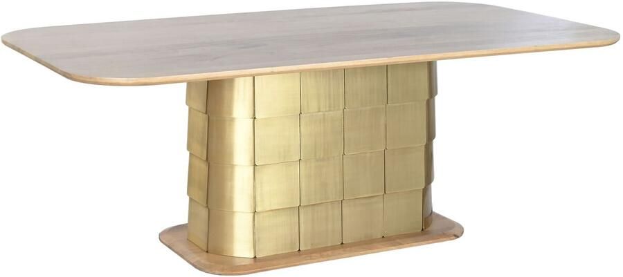 Home ESPRIT Eettafel Gouden Blik Mangohout 210 x 110 x 76 cm