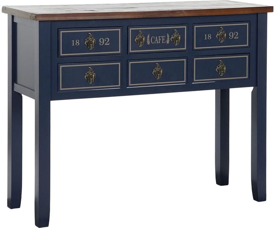 Home ESPRIT Gang Bruin Marineblauw 103 x 35 x 80 cm