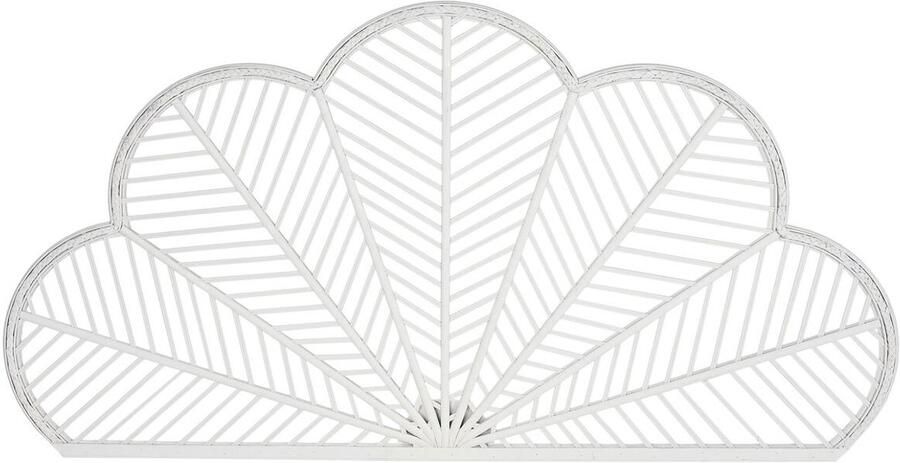 Home ESPRIT Hoofdbord Wit Bamboe Rotan 160 x 2 5 x 81 cm