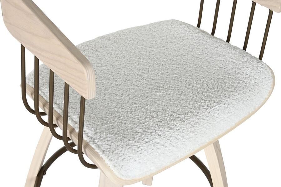 Home ESPRIT Kruk Wit Hout 51 5 x 47 5 x 94 5 cm