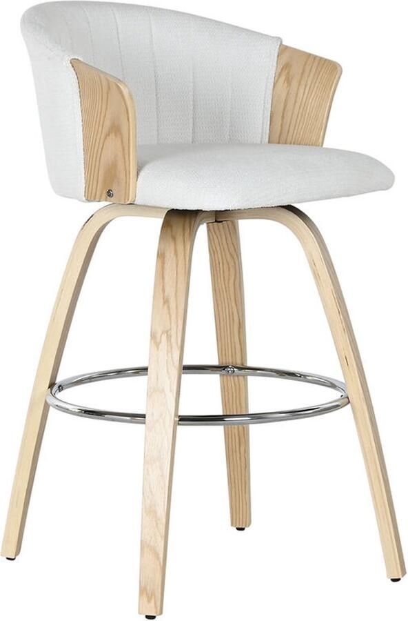 Home ESPRIT Kruk Wit Hout 58 x 56 x 86 cm