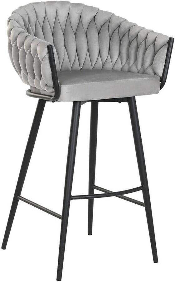 Home ESPRIT Kruk Zwart Grijs Metaal 58 x 53 x 101 cm