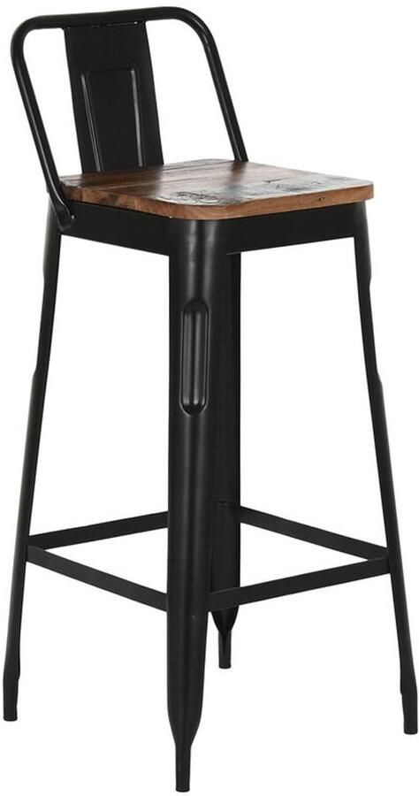 Home ESPRIT Kruk Zwart Hout Metaal 41 x 38 x 96 cm