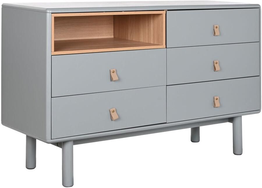 Home ESPRIT Ladenkast Blauw Grijs Natuurlijk Polypropyleen Hout MDF 120 x 40 x 75 cm