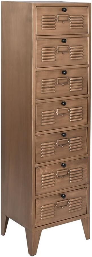 Home ESPRIT Ladenkast Gouden Metaal Loft 40 x 34 x 139 cm