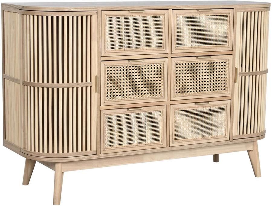 Home ESPRIT Ladenkast Gouden Natuurlijk Spar 120 x 40 x 80 cm