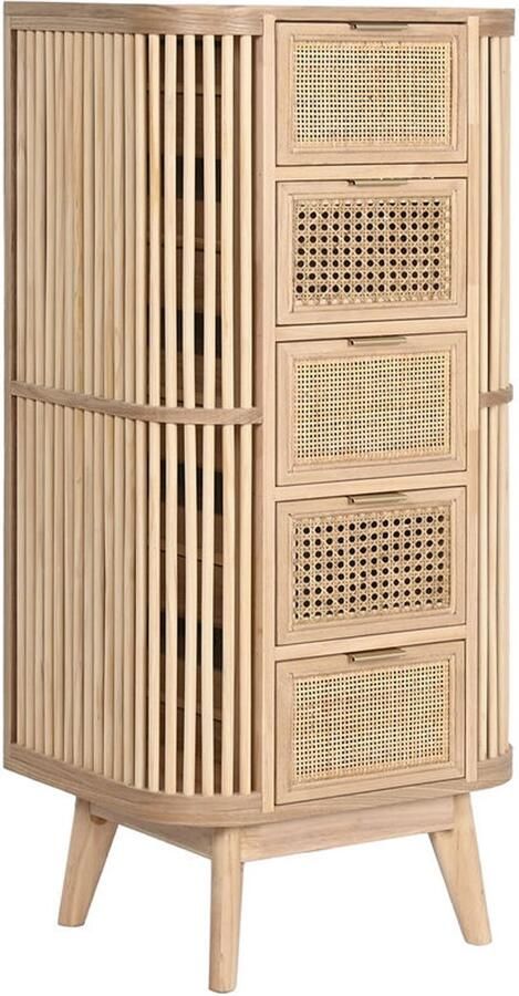 Home ESPRIT Ladenkast Gouden Natuurlijk Spar 48 x 35 x 105 cm