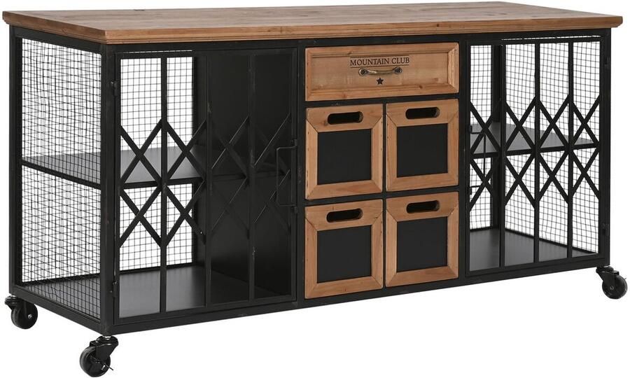 Home ESPRIT Ladenkast Metaal Spar Loft 122 x 37 x 58 5 cm