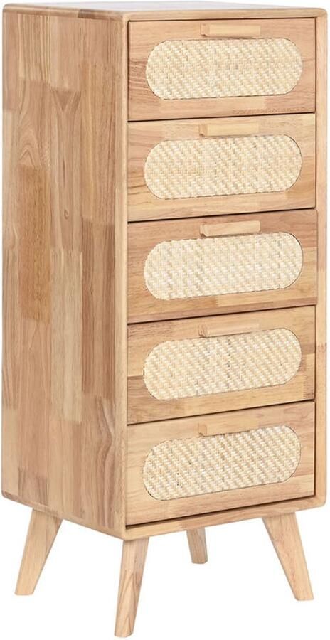 Home ESPRIT Ladenkast Natuurlijk Metaal Rubberwood 40 x 30 x 78 cm