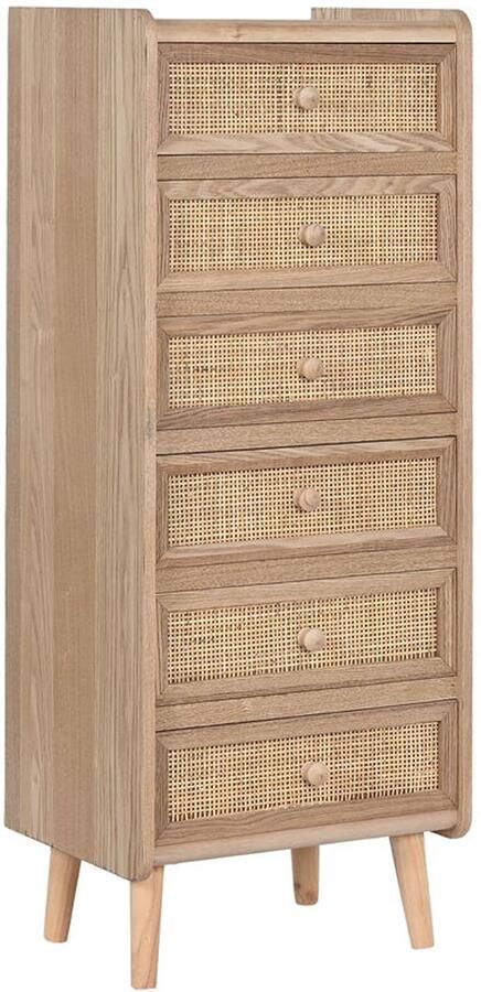 Home ESPRIT Ladenkast Natuurlijk Rotan Paulownia hout 40 x 30 x 104 cm