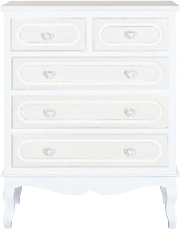 Home ESPRIT Ladenkast Wit Beige Romantiek 80 x 42 x 105 cm