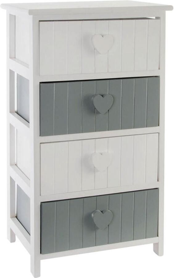 Home ESPRIT Ladenkast Wit Grijs 40 x 29 x 73 cm