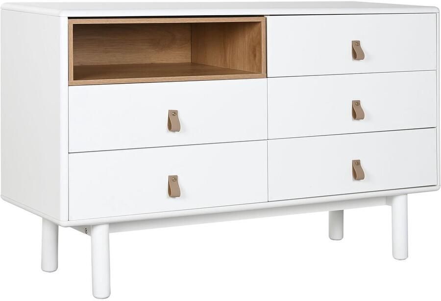 Home ESPRIT Ladenkast Wit Natuurlijk Polypropyleen Hout MDF 120 x 40 x 75 cm