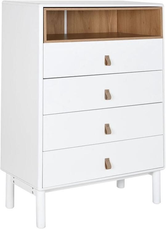 Home ESPRIT Ladenkast Wit Natuurlijk Polypropyleen Hout MDF 80 x 40 x 117 cm