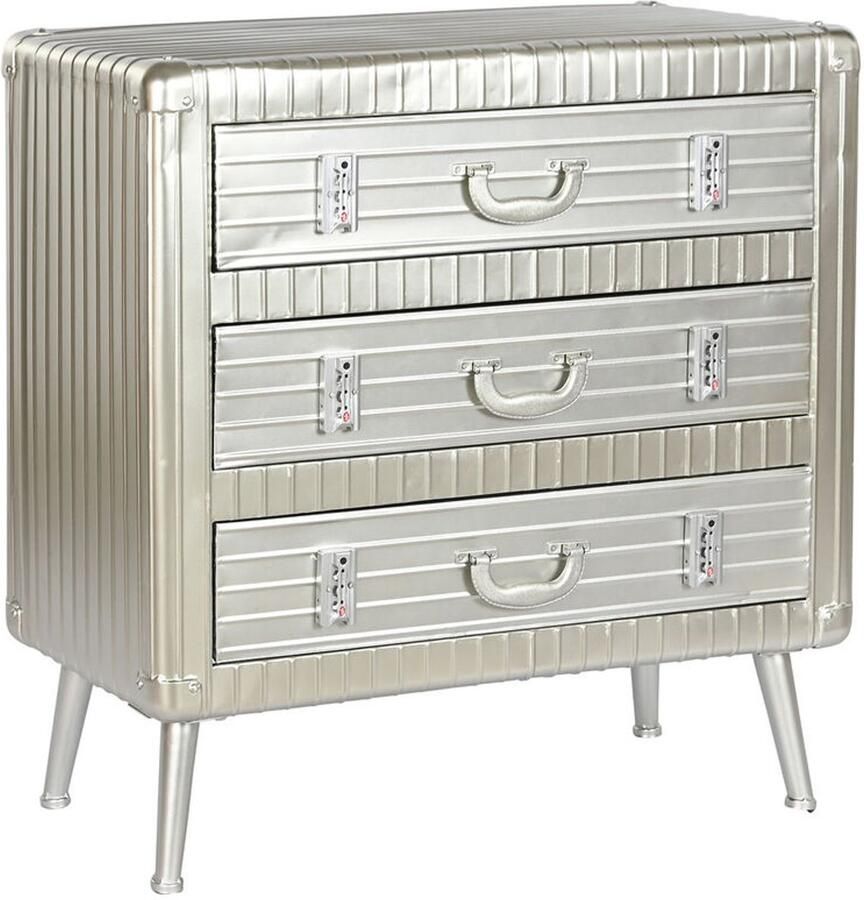 Home ESPRIT Ladenkast Zilverkleurig Metaal Hout MDF Vintage 80 x 39 x 82 cm