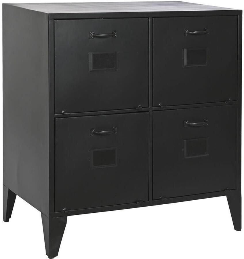 Home ESPRIT Ladenkast Zwart Metaal Loft 75 x 45 x 80 cm