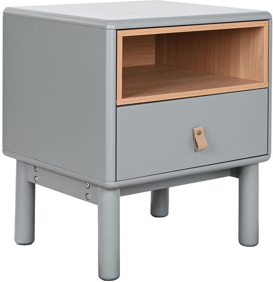 Home ESPRIT Nachtkastje Blauw Grijs Natuurlijk Hout MDF 48 x 40 x 55 cm