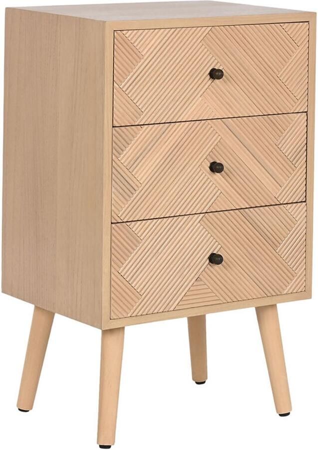 Home ESPRIT Nachtkastje Natuurlijk Paulownia hout MDF 42 x 34 x 70 cm