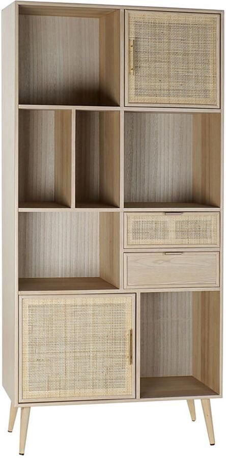 Home ESPRIT Planken Natuurlijk Paulownia hout MDF 90 x 37 x 189 cm