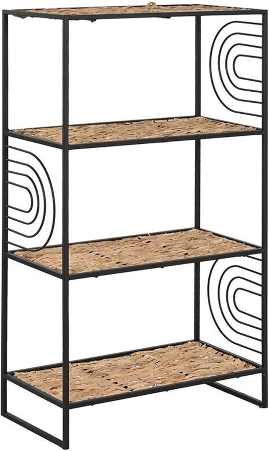 Home ESPRIT Planken Zwart Metaal Vezel 50 x 25 x 88 cm