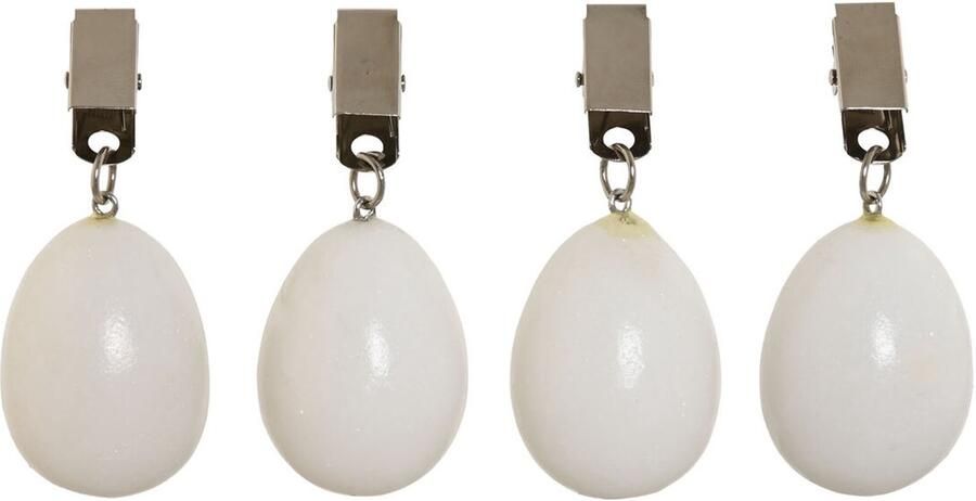 Home ESPRIT Tafelkleedclip Wit 3 5 x 3 5 x 5 cm