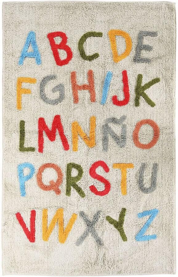 Home ESPRIT Tapijt Wit Multicolour Kinderen 100 x 150 x 1 5 cm