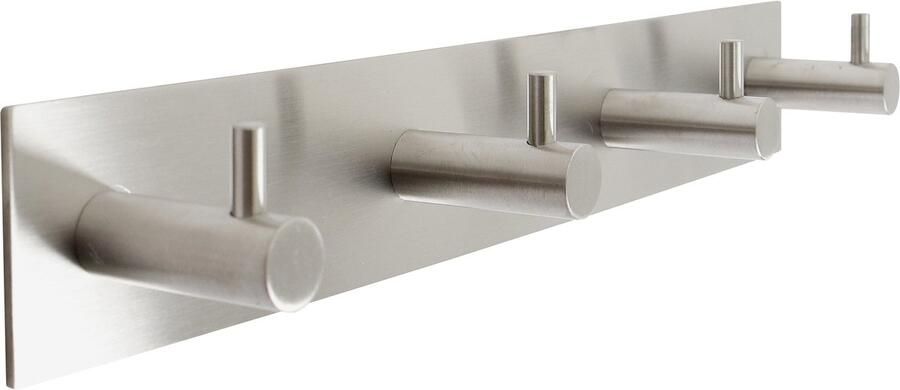 HOME It Kapstokhaak met 4 haken 28 x 4 cm roestvrij staal