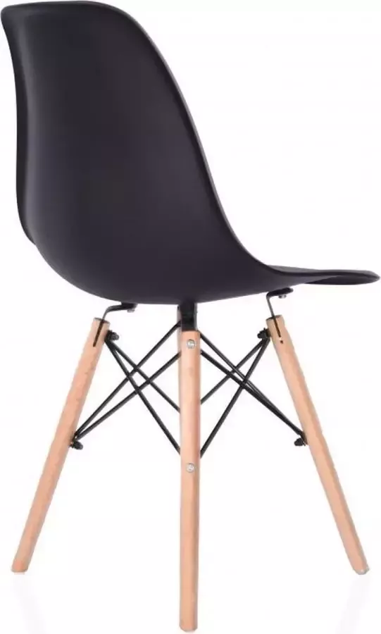Home Meubels AZ-Home Eetkamerstoelen Porto Set van 4 Kuipstoelen Zwart
