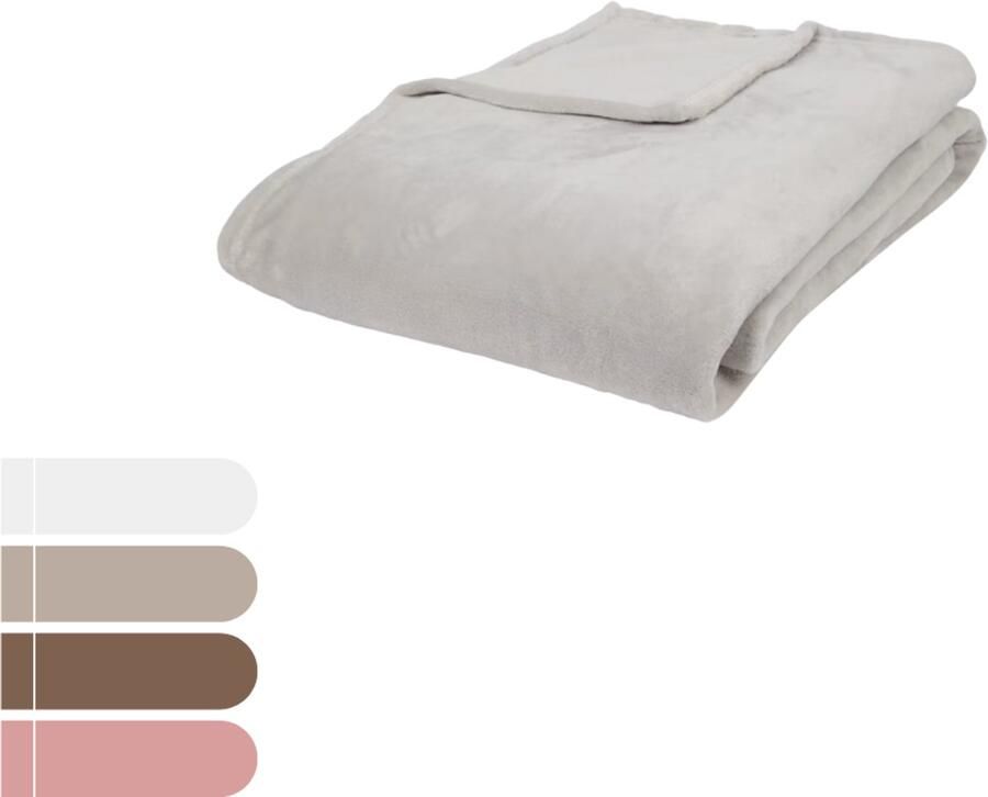 Home Plaid Studio Home XXL Plaid 200x220 cm – Superzacht Fleece Deken – Voor Bank Bed of Woonkamer – Gemaakt van Gerecycled Polyester – Kleuren Dekens Plaids Dekentje – Grijs