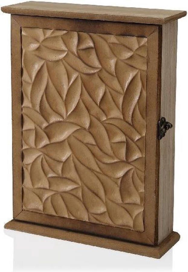 Versa Sleutelkastje Natuurlijk Hout MDF (6 5 x 27 x 20 cm)