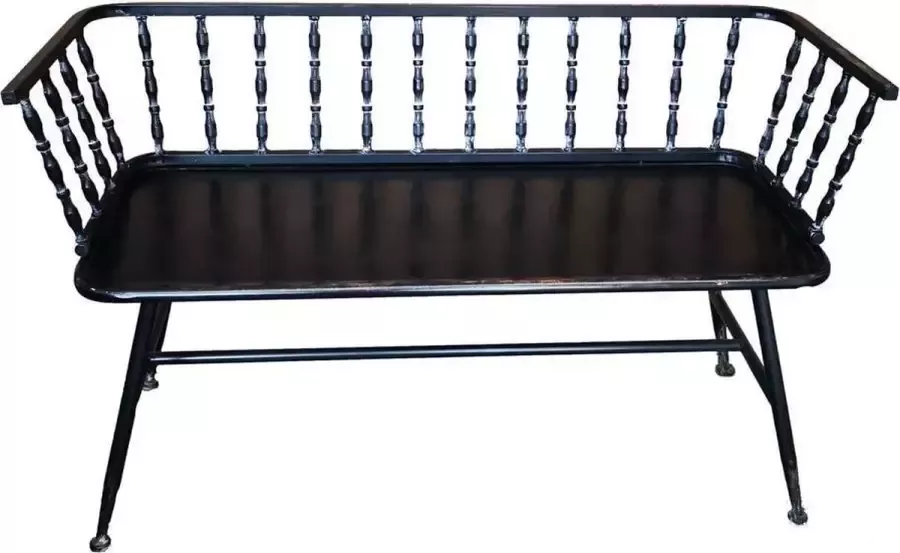 Home Society Bankje Zwart Metaal voor Buiten en Binnen