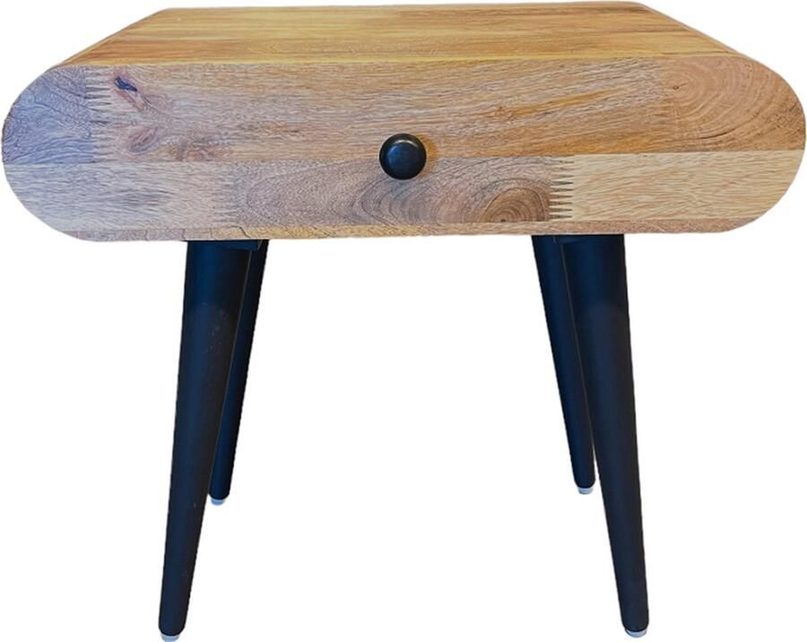 Home Society bijzettafels hout met metaal Hoogte 56 cm woonaccessoires