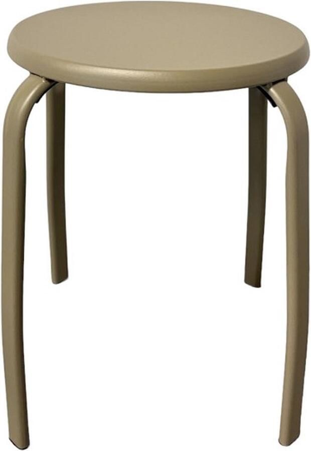 Home Society Metalen kruk Beige 45x33.5x33.5cm