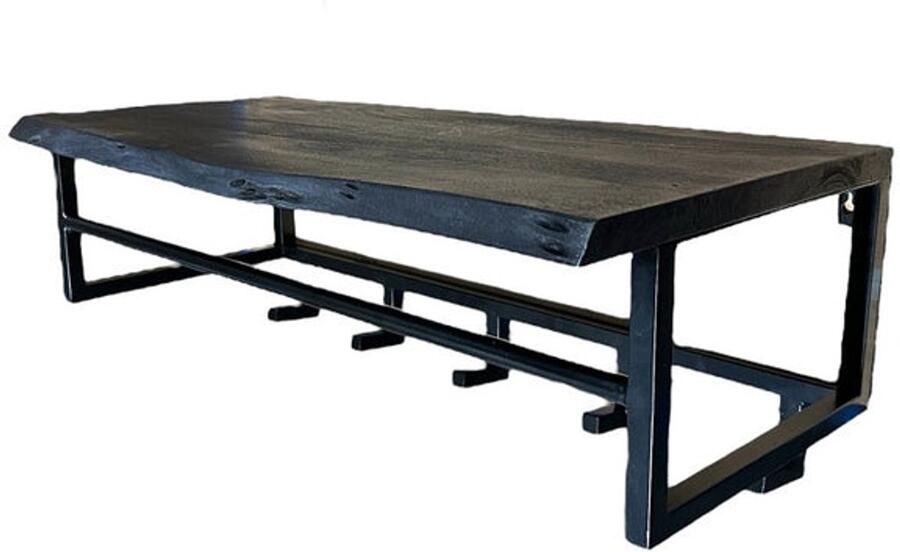 Home Society Wandplank Kapstok Teniy hout metaal 30 x 33 x 80 cm