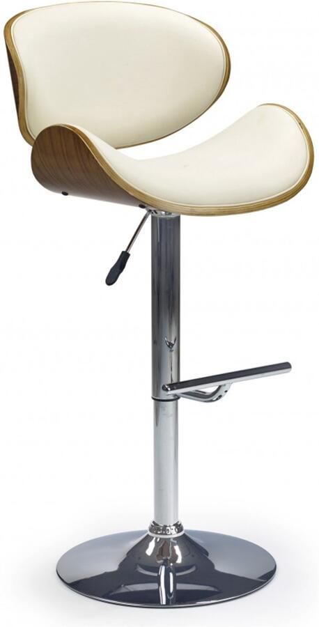 Home style Barkruk New jersey in walnoot met creme