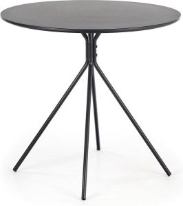 Home style Ronde eettafel Fondi 80 cm breed in mat zwart