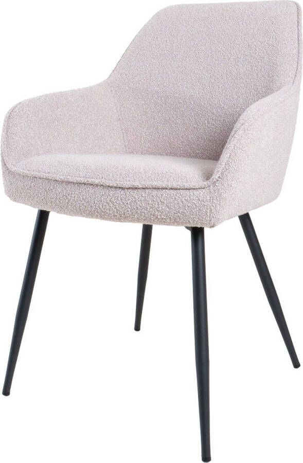 Home67 Eetkamerstoel Fenna Bouclé Naturel