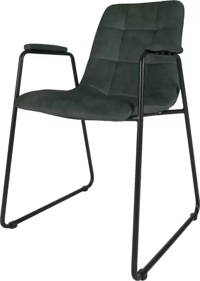 Home67 Eetkamerstoel Maxime Velvet Army Green