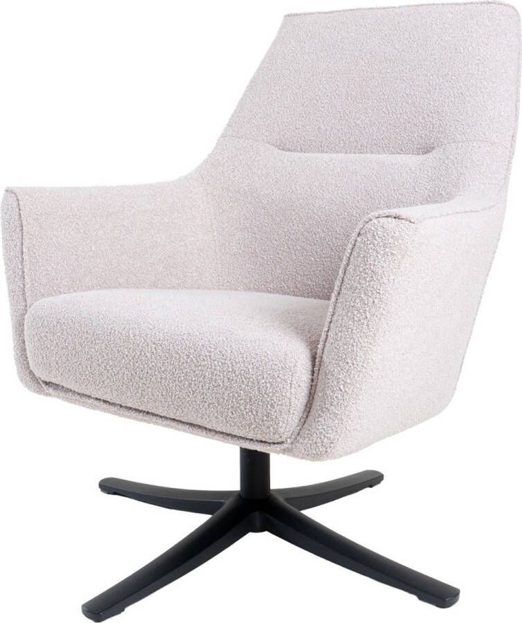 Home67 Fauteuil Ties Bouclé Naturel