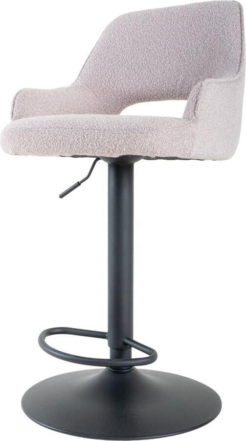 Home67 Barkruk Vivian Bouclé Naturel